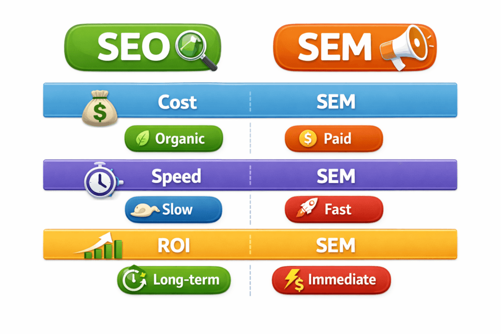 SEO vs SEM